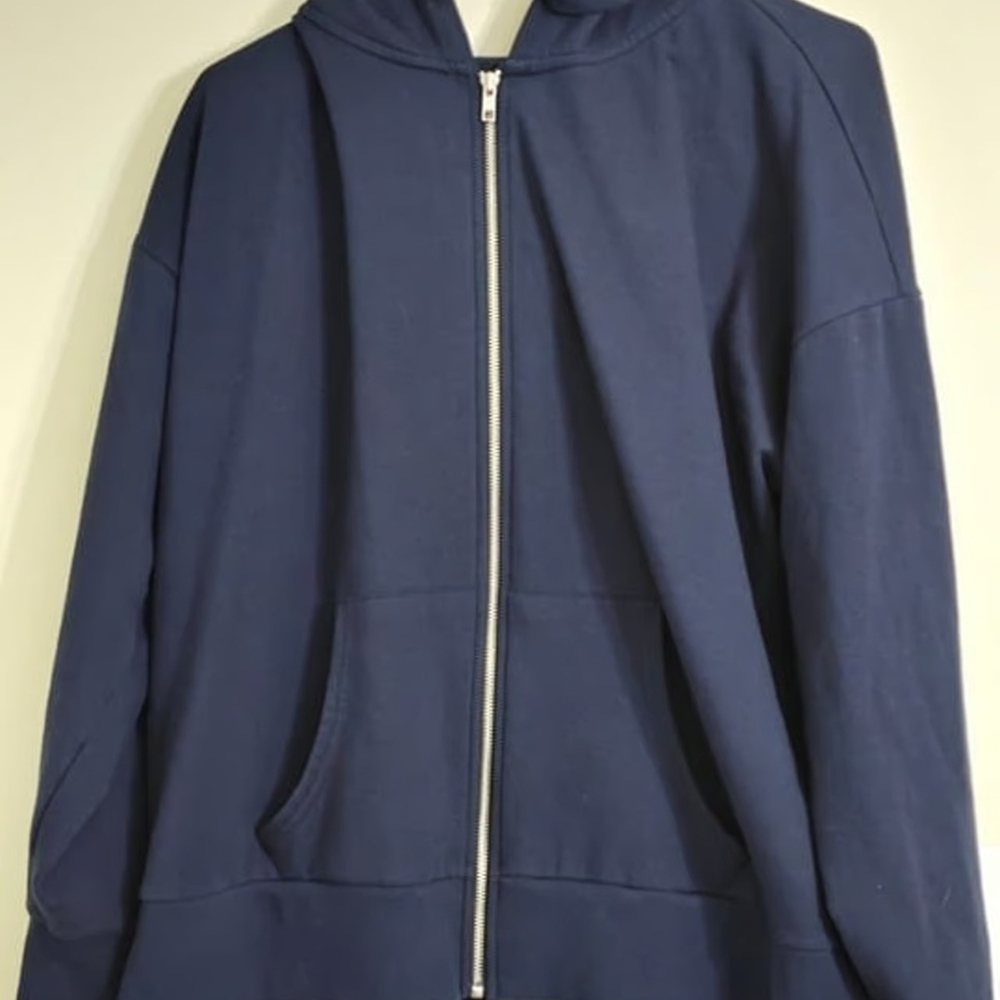 Boy's Dark Blue Zip-Up Hoodie